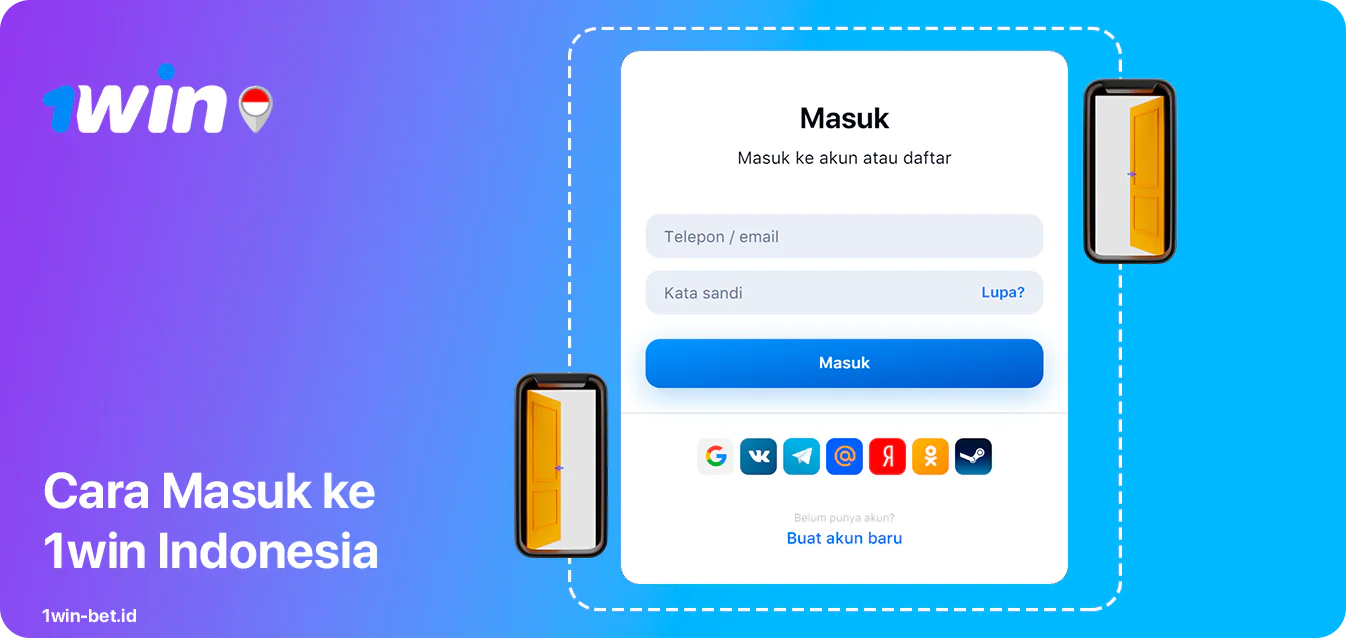 Cara masuk di 1Win -Instruksi