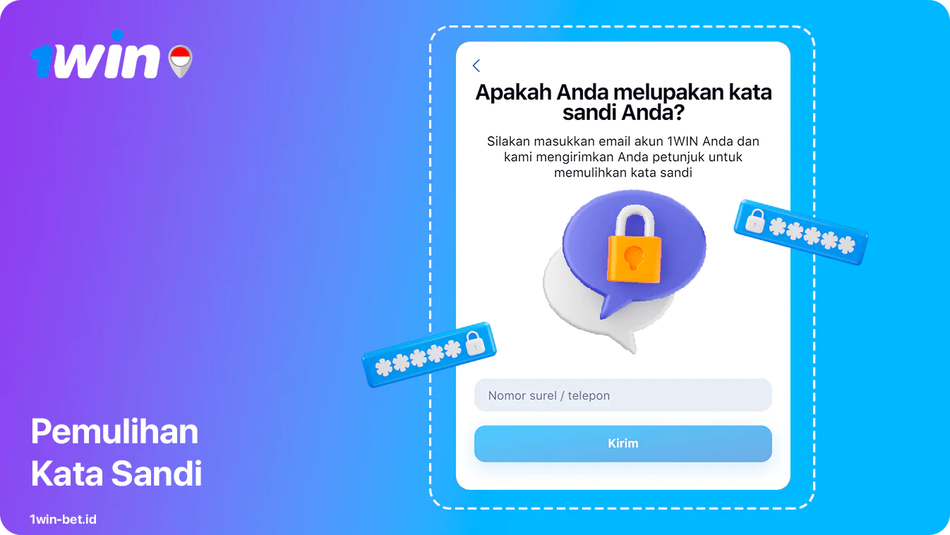 1Win Indonesia Password Recovery - Instruksi