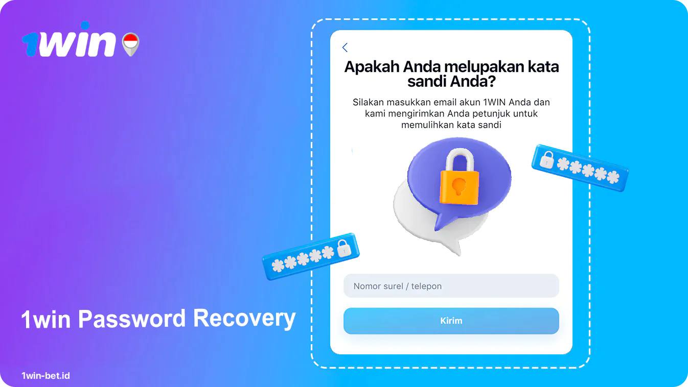 1Win Indonesia Password Recovery - Instructions