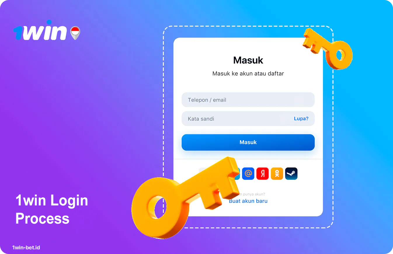 How to login in 1Win Indonesia - Instructions