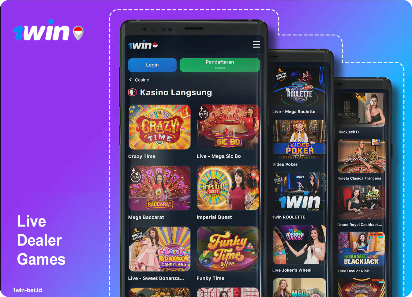 1Win Live Casino - Casino with dealers