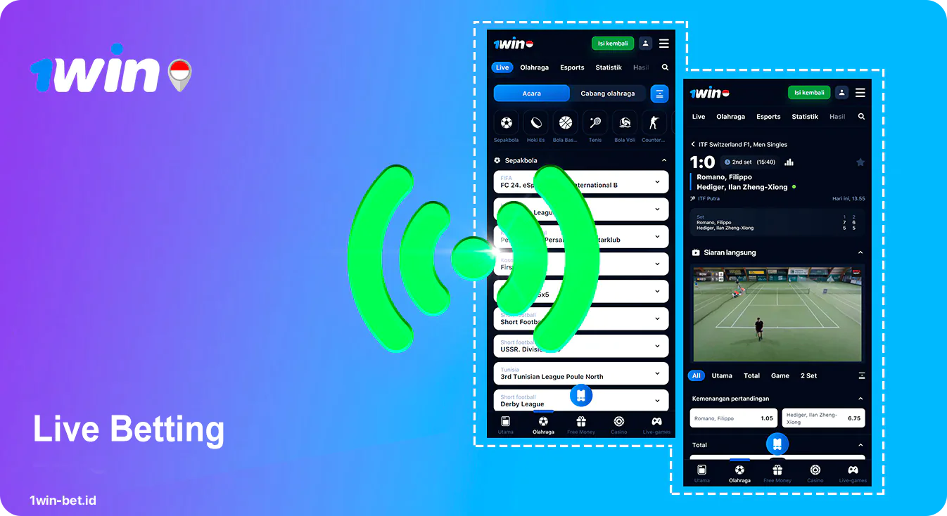 Betting on dozens of Live Sports Events are Available at 1Win Indonesia