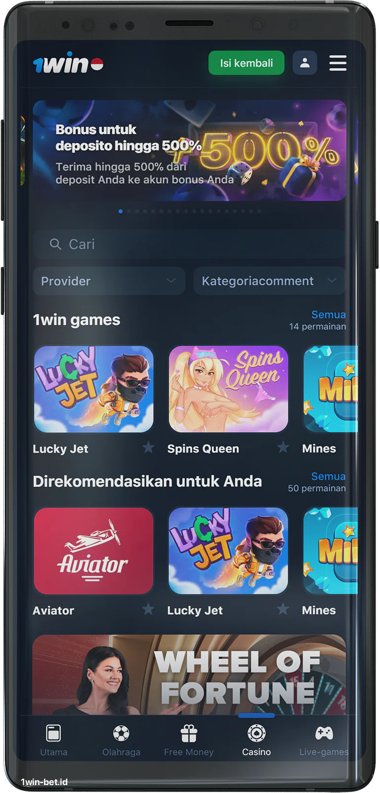 1Win Casino Indonesia App